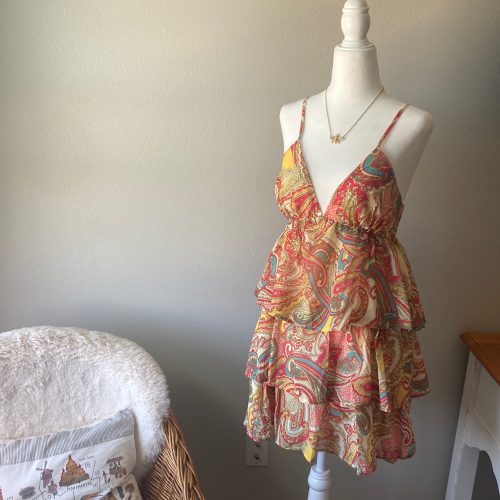 Cute summer paisley dress bright colors 💋